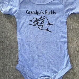 Bella Canvas Light Blue Grandpa's Buddy Bodysuit